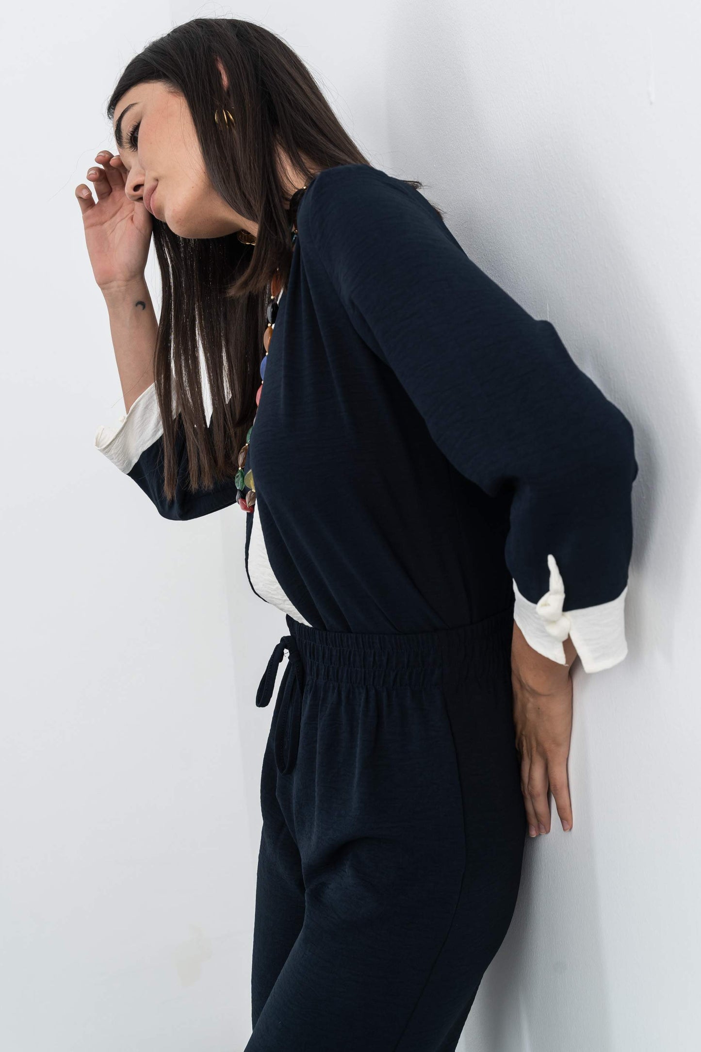 PANTALON HOLGADO RECTO MARINO - Imagen 6