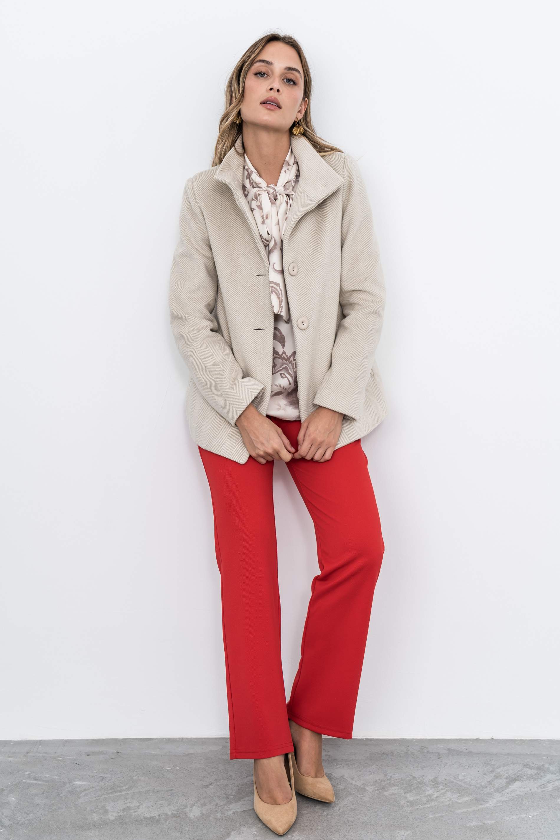 PANTALON RECTO ROJO
