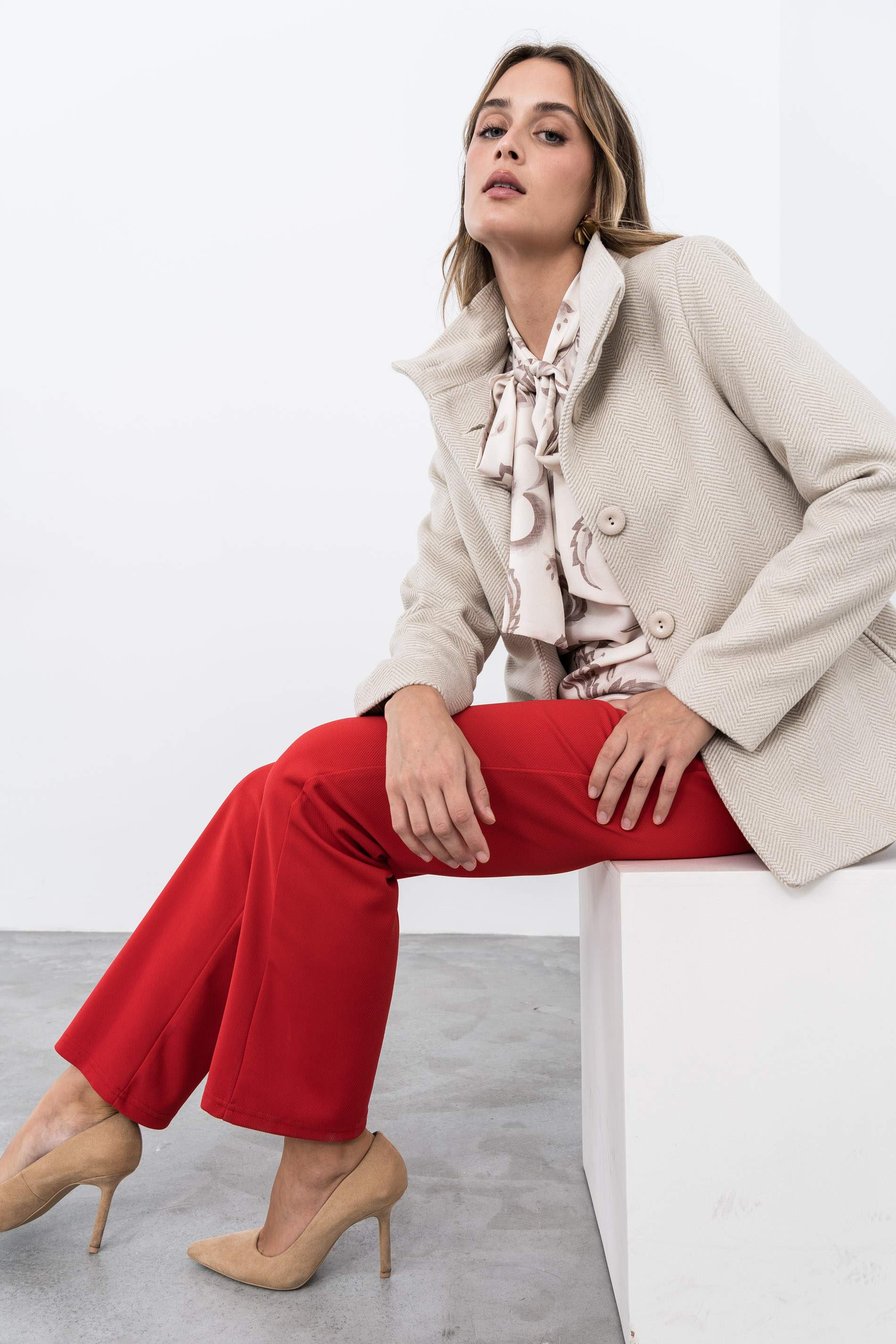 PANTALON RECTO ROJO - Imagen 2