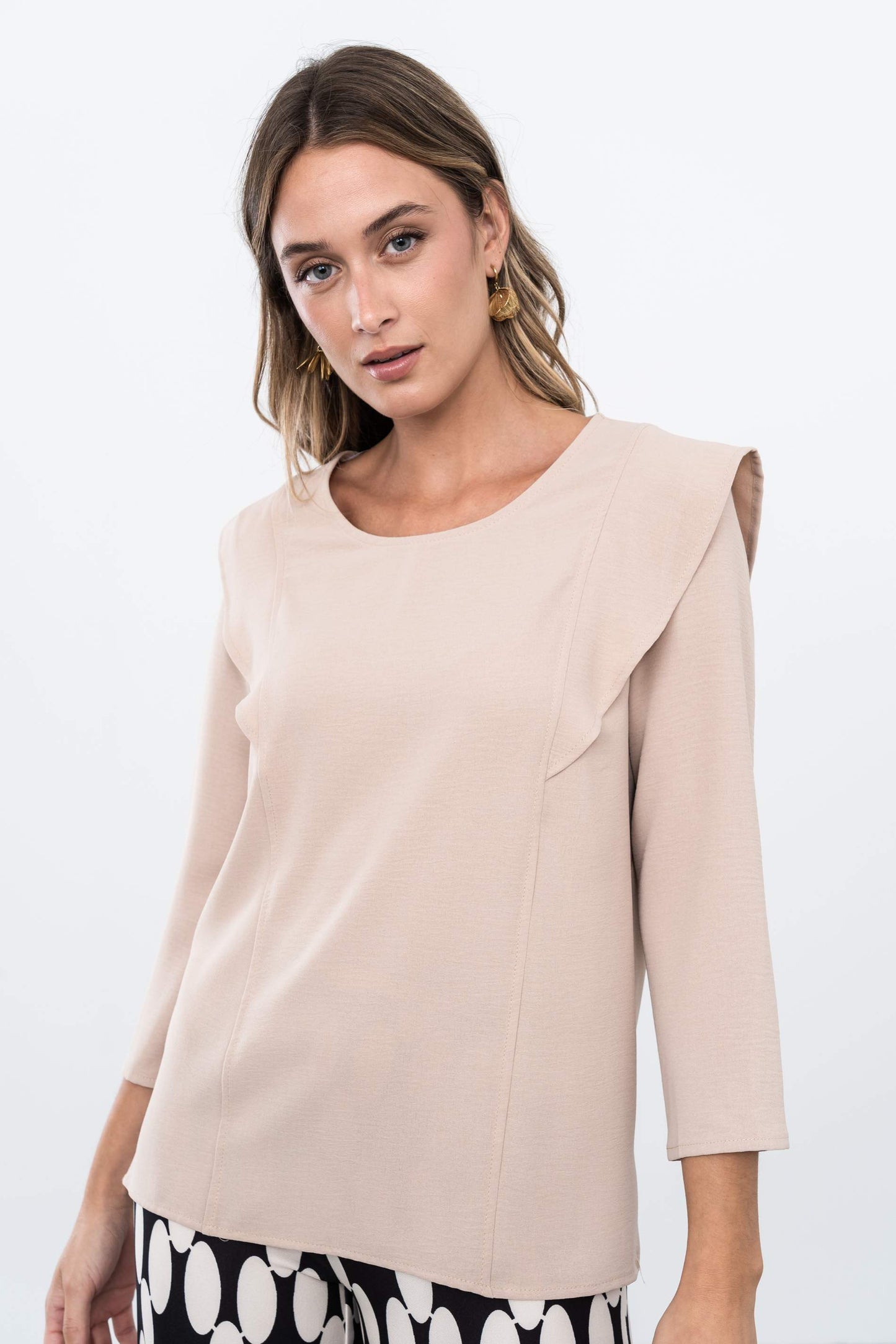 BLUSA MANGA FRANCESA VOLANTE ARENA