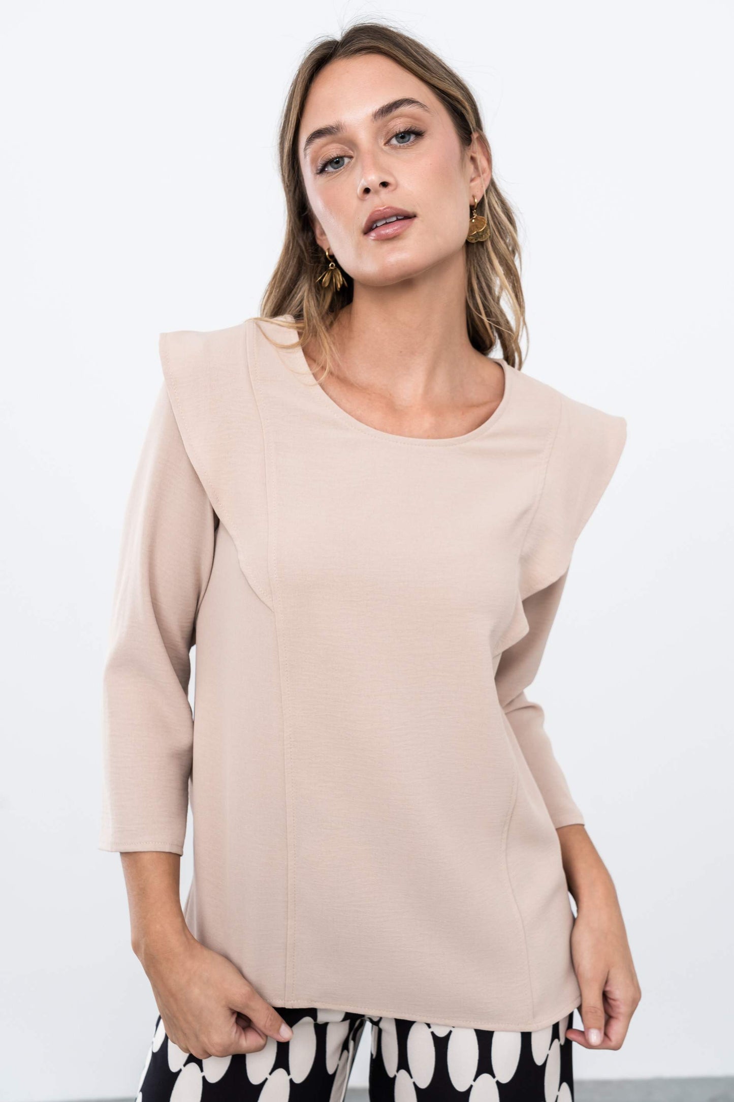 BLUSA MANGA FRANCESA VOLANTE ARENA - Imagen 2