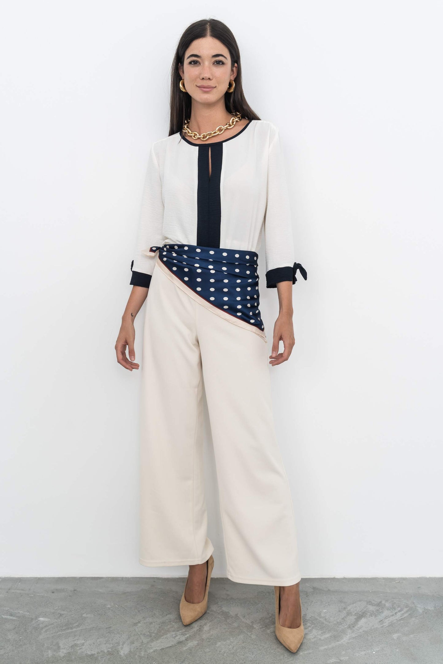 BLUSA CENEFA CONTRASTE CRUDO - Imagen 5