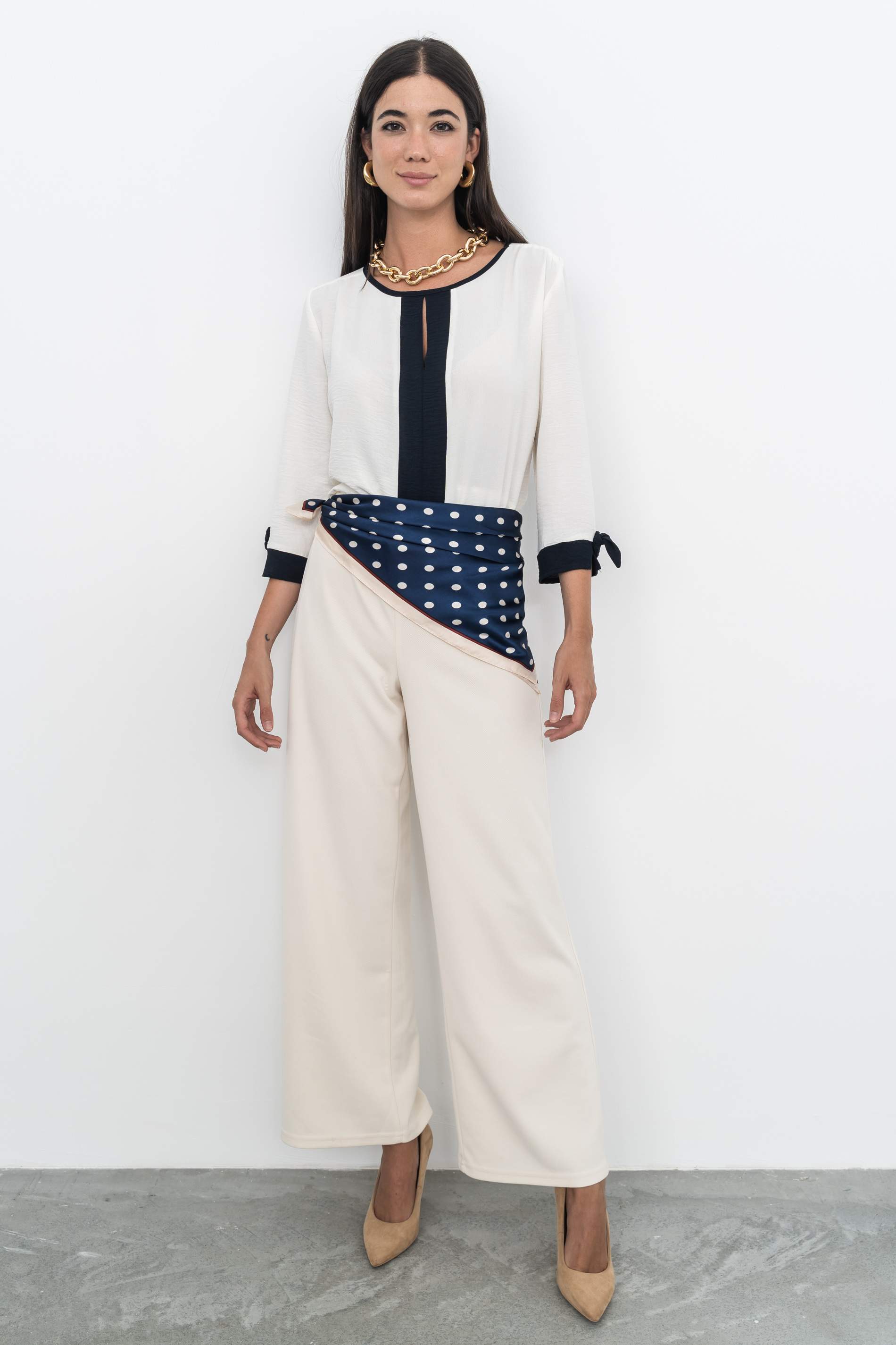 BLUSA CENEFA CONTRASTE CRUDO - Imagen 5