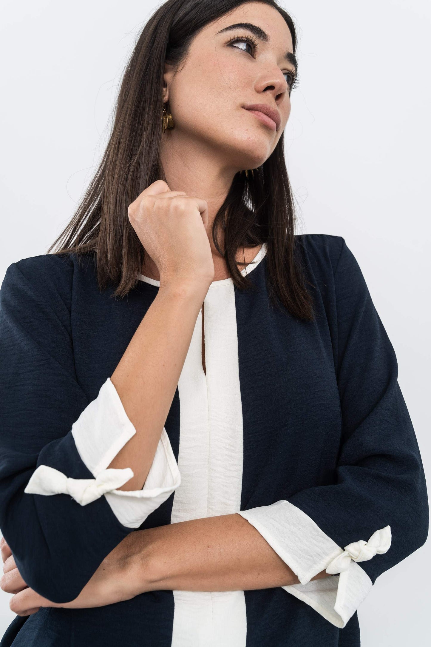 BLUSA CENEFA CONTRASTE MARINO - Imagen 3