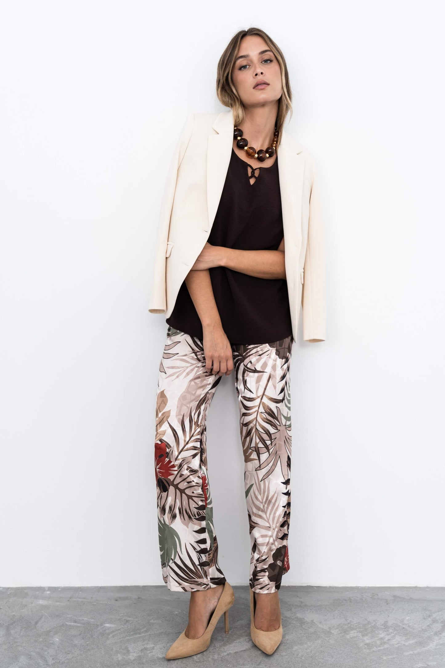 BLUSA DETALLE CRUZADO MARRON - Imagen 5