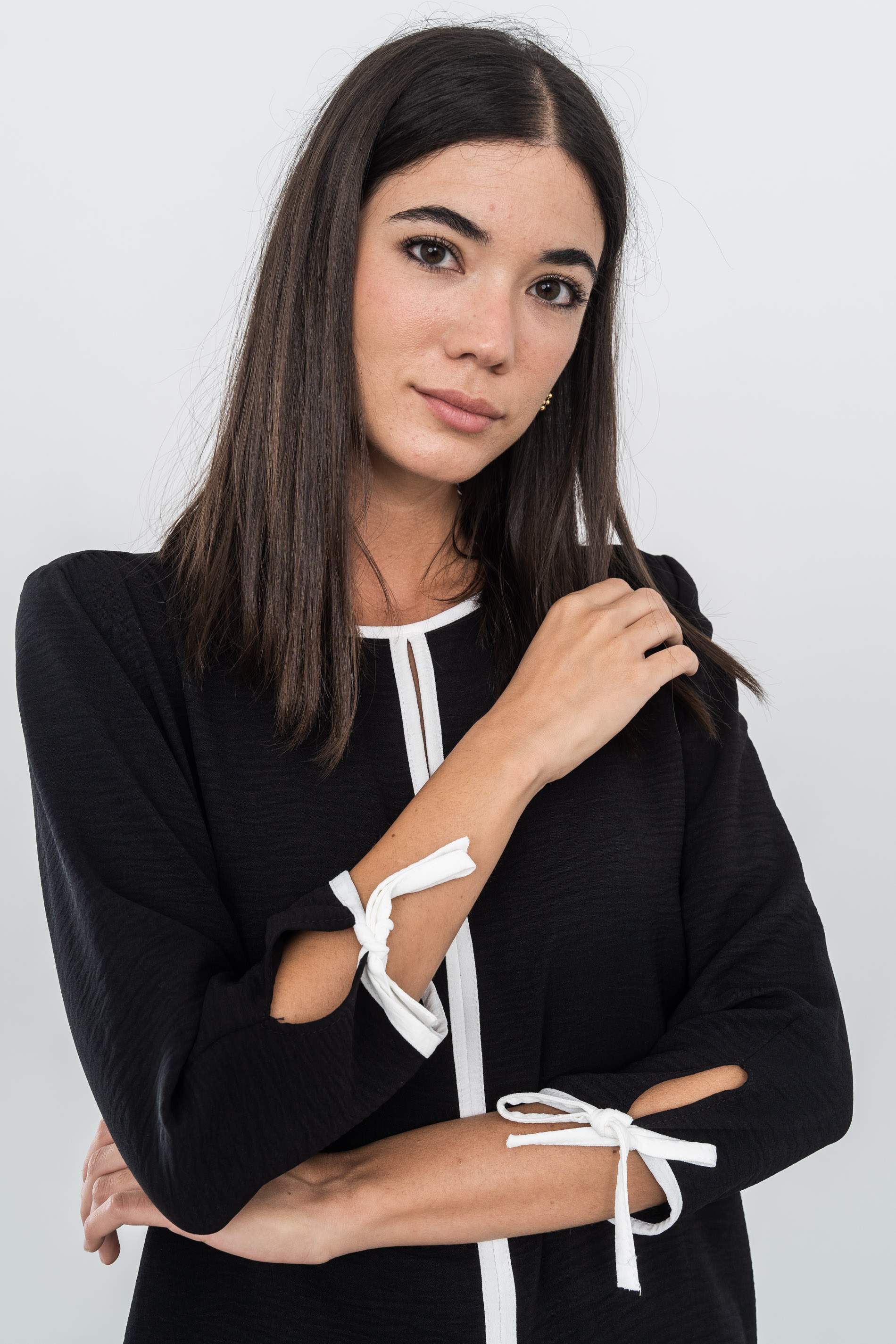 BLUSA VIVOS CONTRASTE CRUDO - Imagen 2