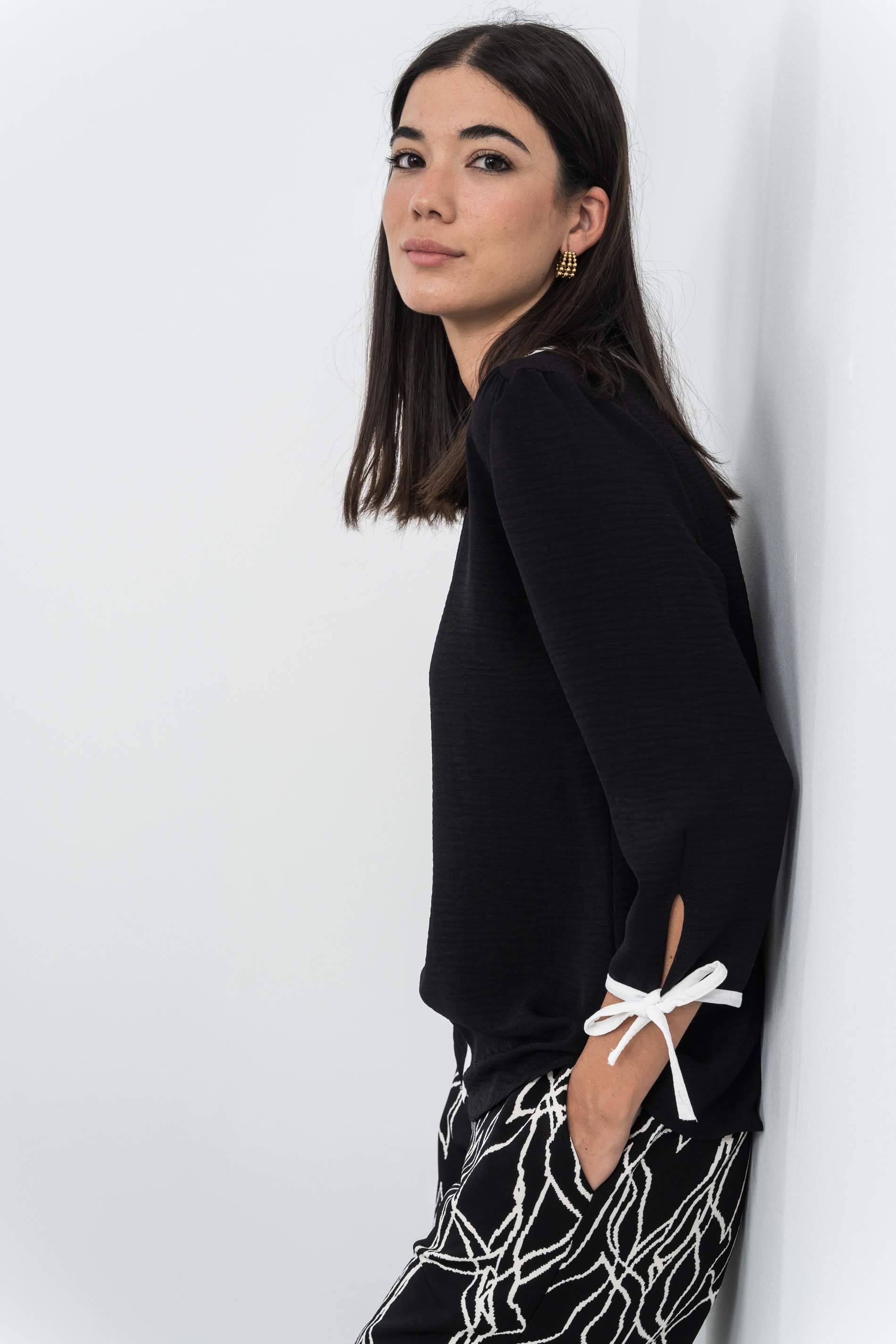 BLUSA VIVOS CONTRASTE CRUDO - Imagen 4